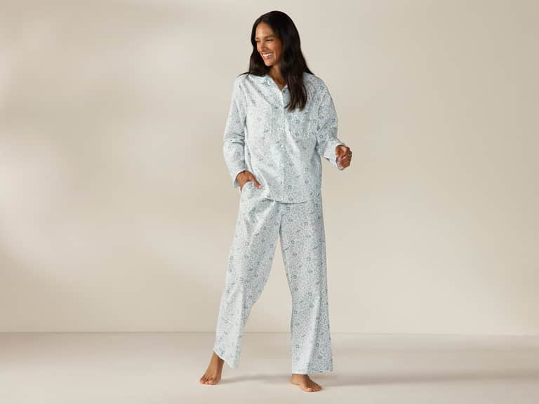 Women's Isla Organic Cotton Long Sleeve Pajama Set image