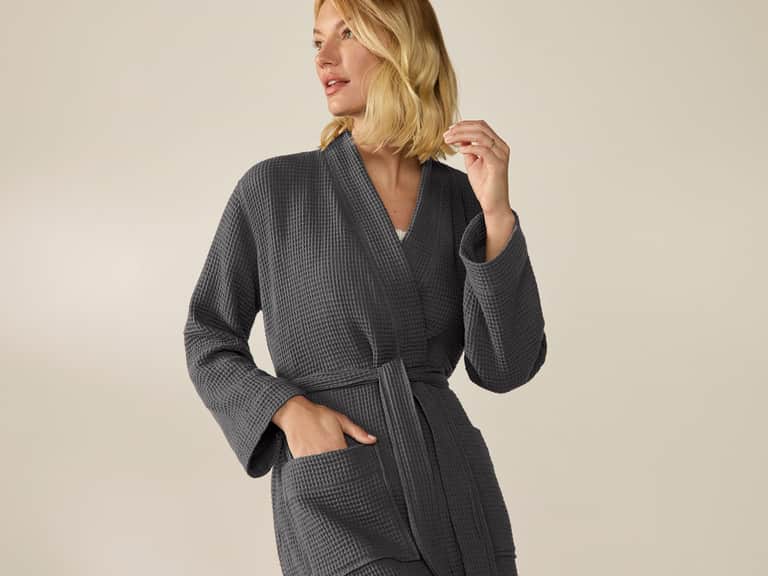 Unisex Organic Waffle Robe image