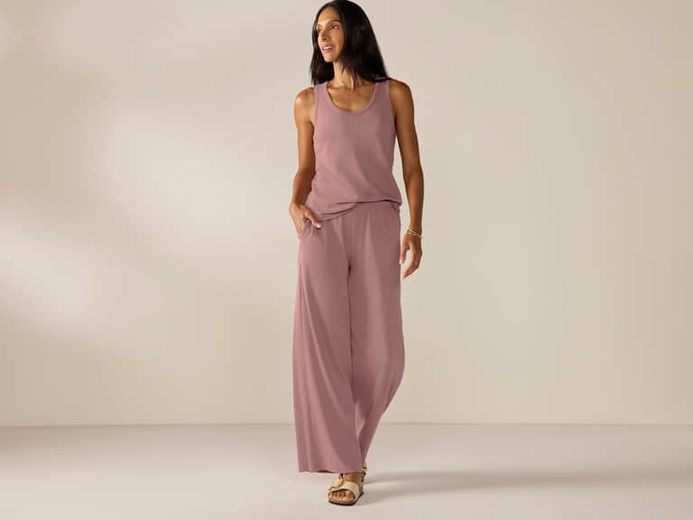 Women's Pima Organic Knit Wide Leg Pant image