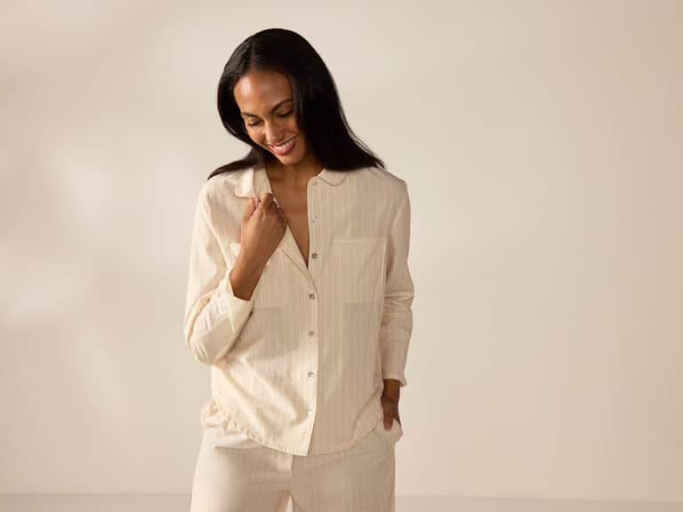 Women's Isla Organic Cotton Long Sleeve Pajama Set image