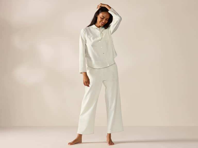 Women's Isla Organic Cotton Long Sleeve Pajama Set image