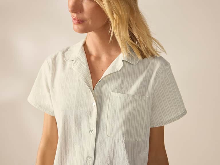 Women's Isla Organic Cotton Short Sleeve Pajama Set image