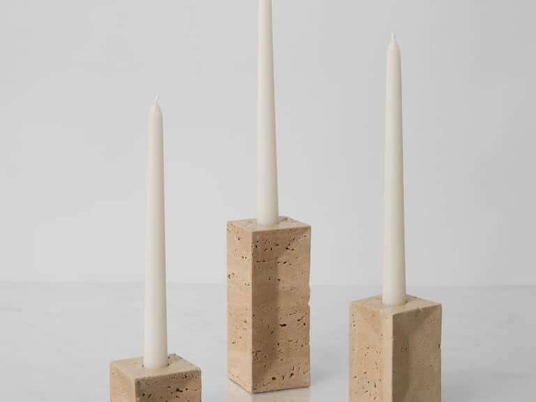 Travertino Candle Holders image
