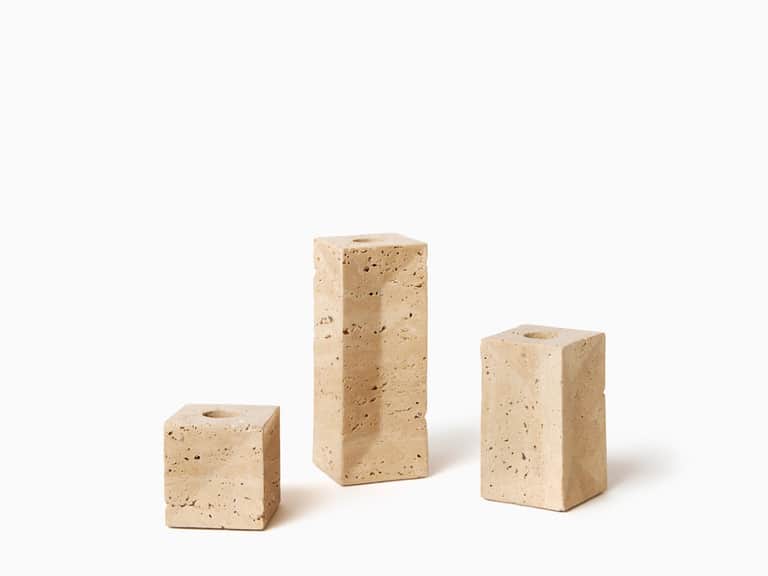 Travertino Candle Holders image