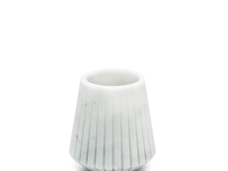 Fiammetta V Italian Marble Luni Bedside Vase image