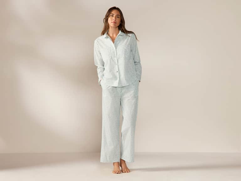 Women's Isla Organic Cotton Long Sleeve Pajama Set image