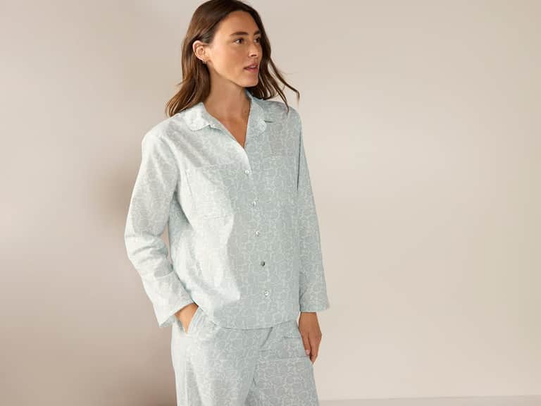 Women's Isla Organic Cotton Long Sleeve Pajama Set image