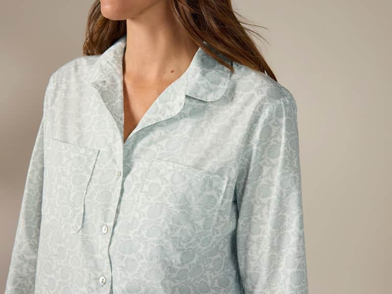 Women's Isla Organic Cotton Long Sleeve Pajama Set image