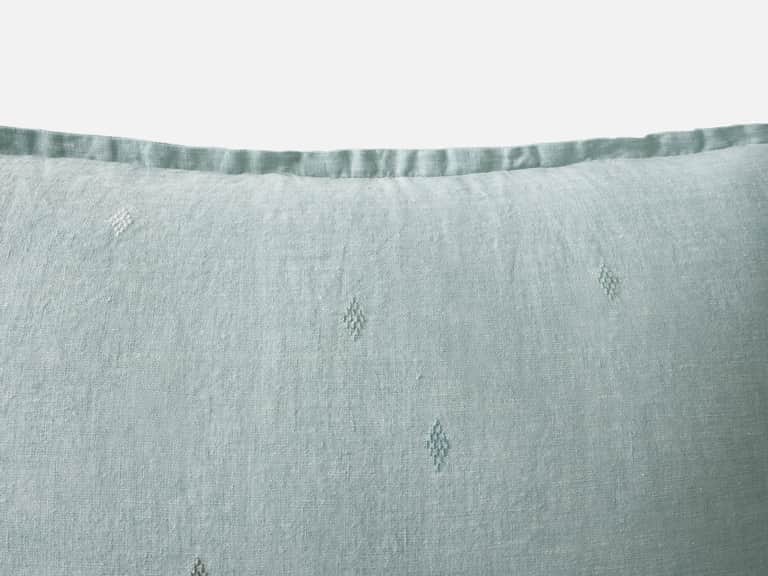 Cambria Embroidered Organic Linen Sham image