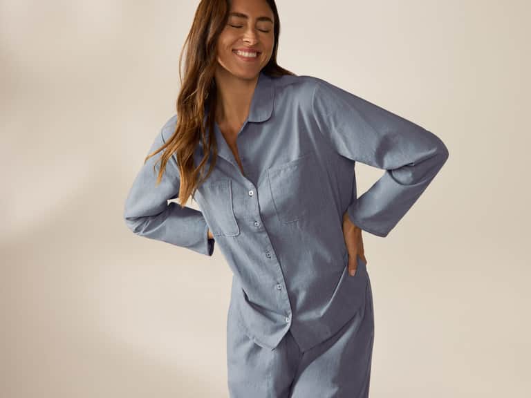 Women's Isla Organic Cotton Long Sleeve Pajama Set image
