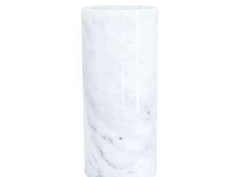 Fiammetta V Italian Marble Cylindrical Vase image