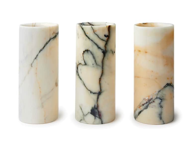 Fiammetta V Italian Marble Cylindrical Vase image