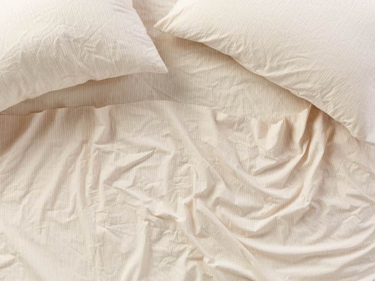 Organic Crinkled Percale Sheet Set image