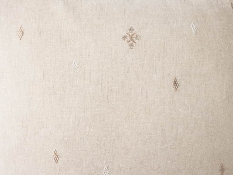 Cambria Embroidered Organic Linen Decorative Throw Pillow Cover image