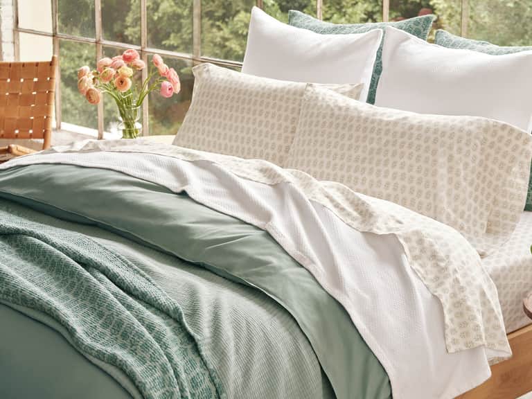 Organic Print Percale Sheet Set image