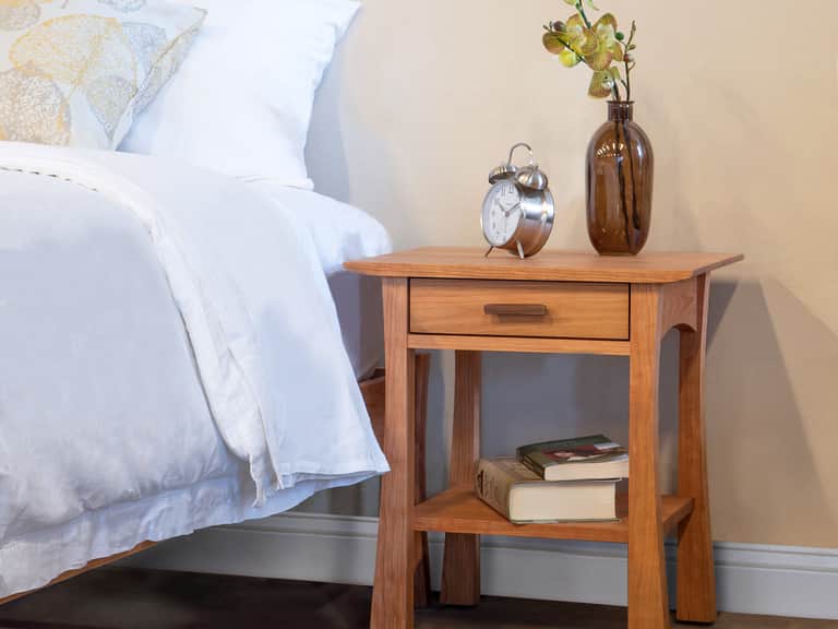 Contemporary Craftsman 1-Drawer Open Shelf Nightstand image