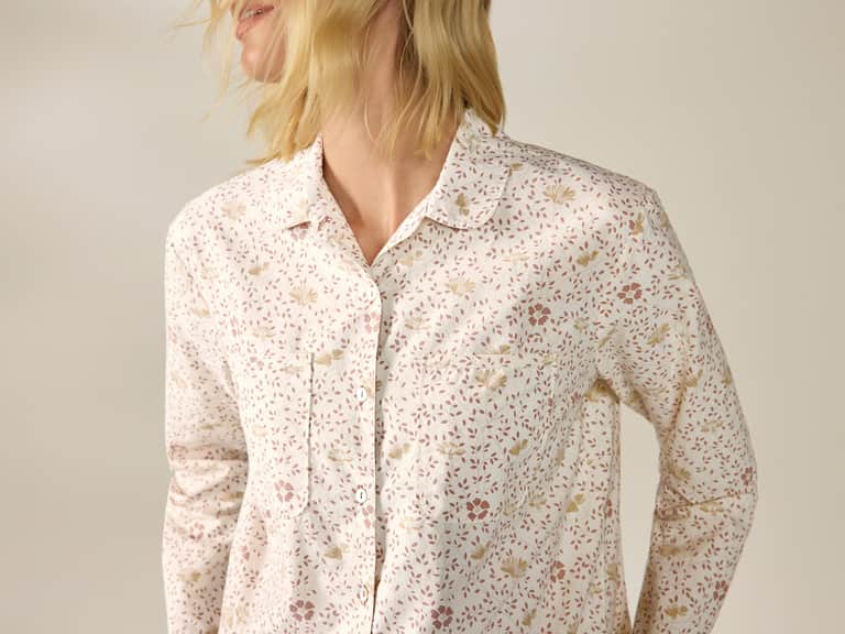 Women's Isla Organic Cotton Long Sleeve Pajama Set image