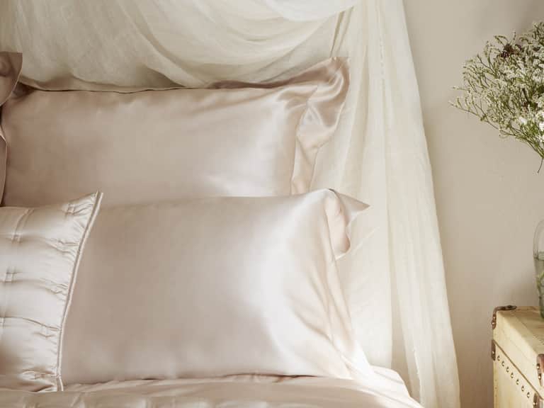 Windsor Silk Decorative Pillow - Blush
