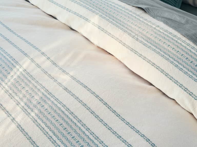Rippled Stripe Organic Duvet Cover image