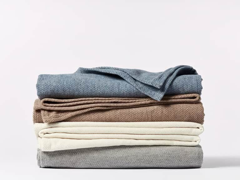 Coyuchi Sequoia Washable Organic Cotton and Wool Blanket