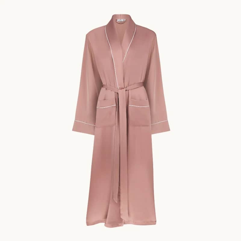 knee length dresses for ladies Reversible Dressing Gown in Pale Cyan