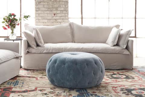 Cisco Home Round Pouf Ottoman - Thumbnail 2
