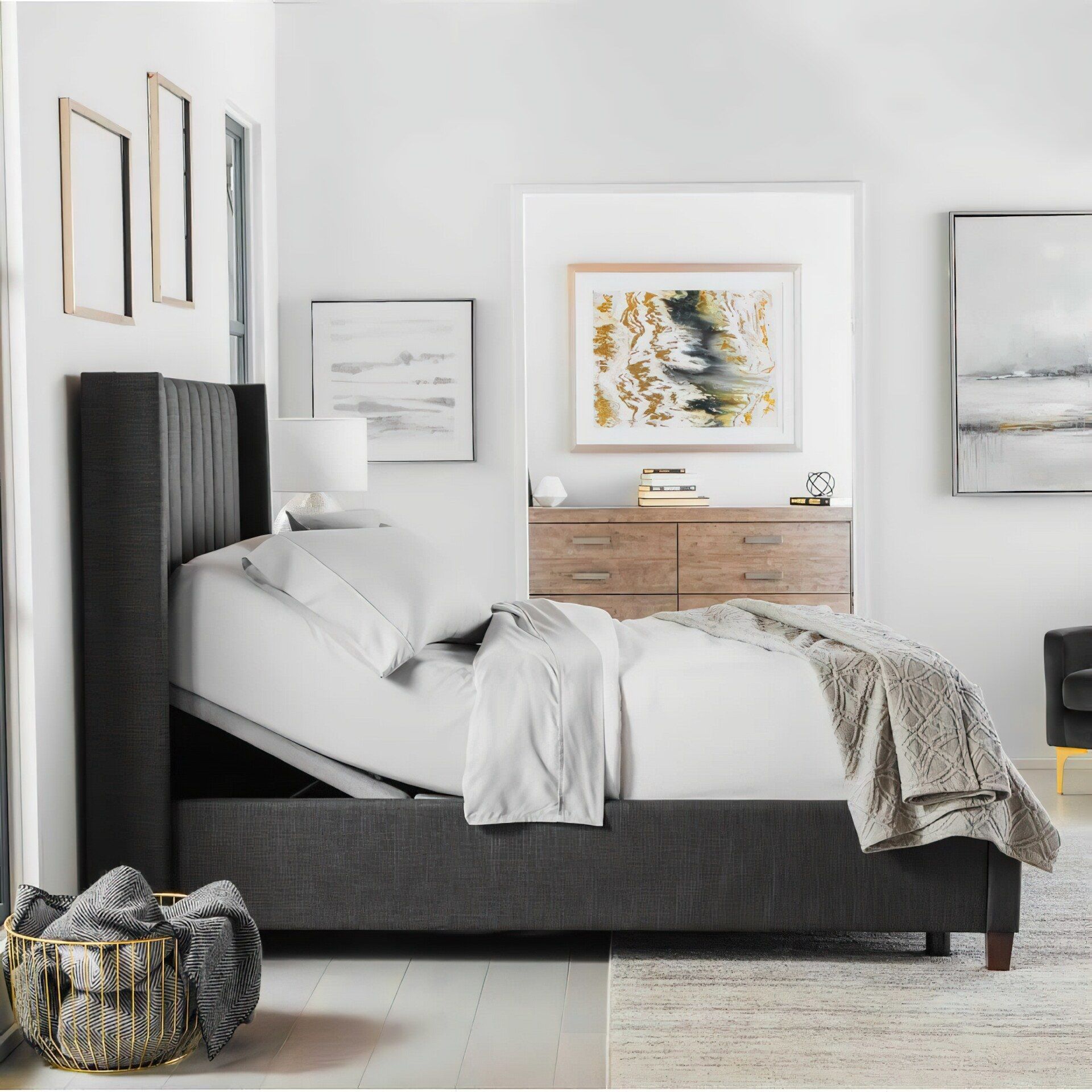 Malouf M755 Smart Adjustable Bed Base Lifestyle