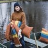 Libeco Redwood Linen and Wool Throw image