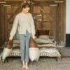 Libeco Highland Stripe Linen and Wool Pillow Cover image