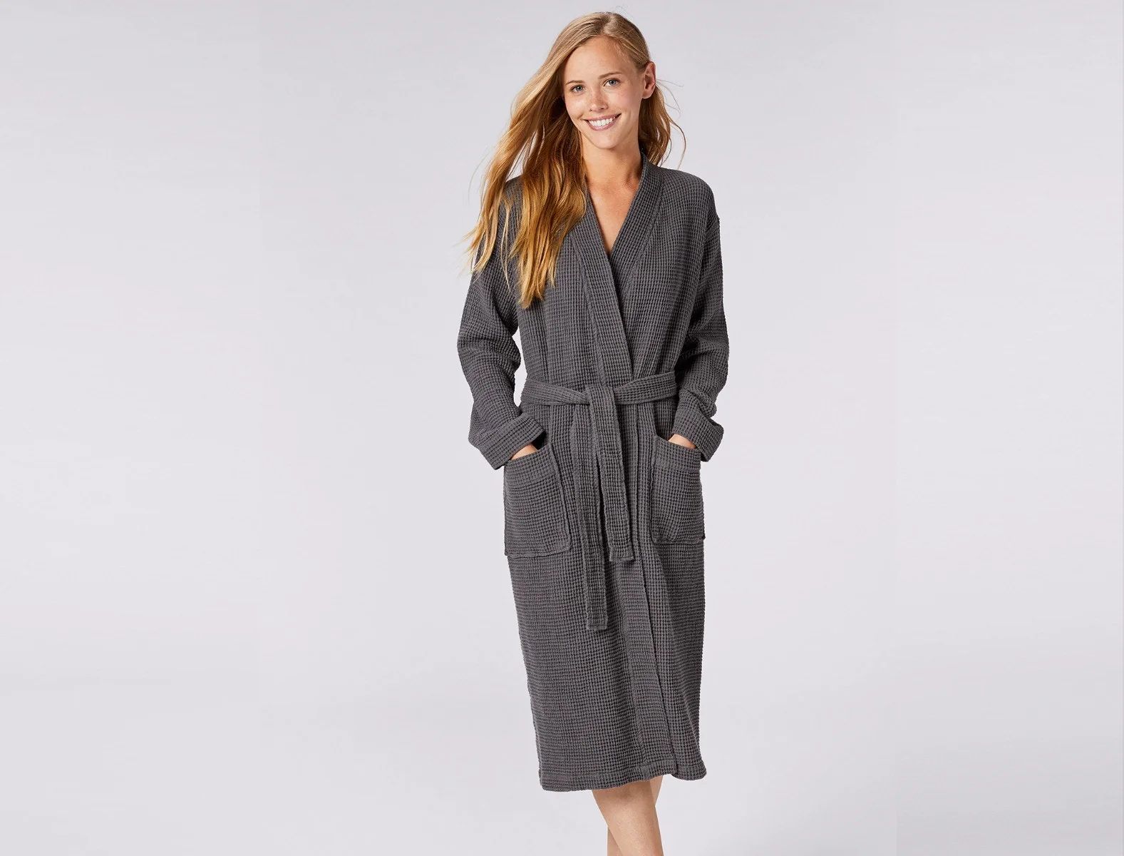 Coyuchi Organic Cotton Waffle Weave Robe | Bath Towels and Robes
