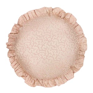 Gingerlily Silk Coral Fern Decorative Pillow
