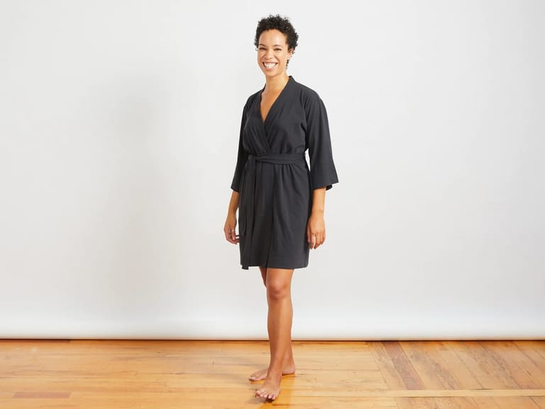 Coyuchi Women's Solstice Organic Cotton Cozy Bathrobe image