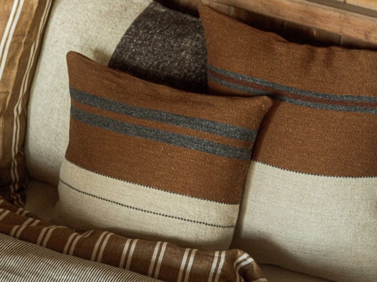 Libeco Highland Stripe Linen and Wool Pillow Cover image