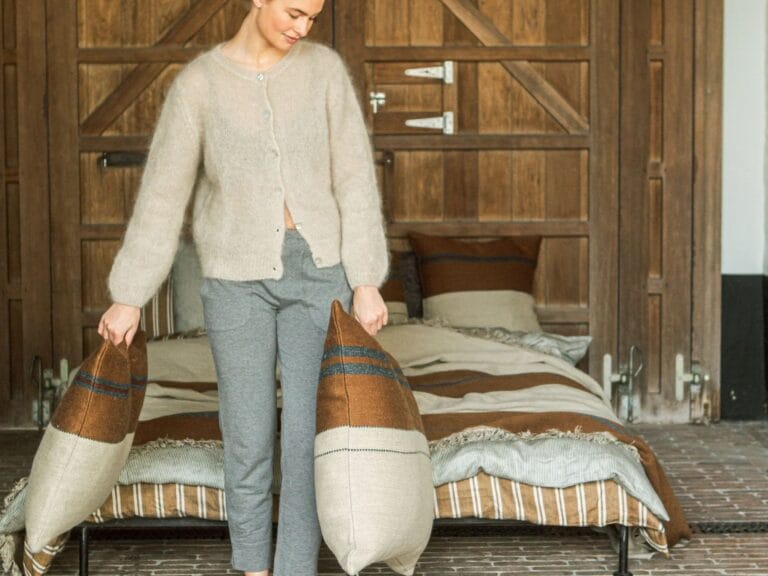 Libeco Highland Stripe Linen and Wool Pillow Cover image