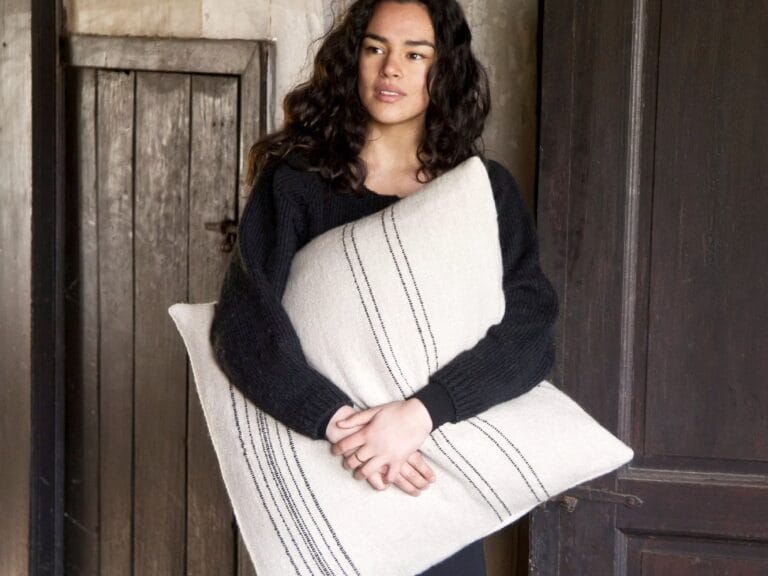 Libeco Moroccan Stripe Linen and Wool Pillow Cover image