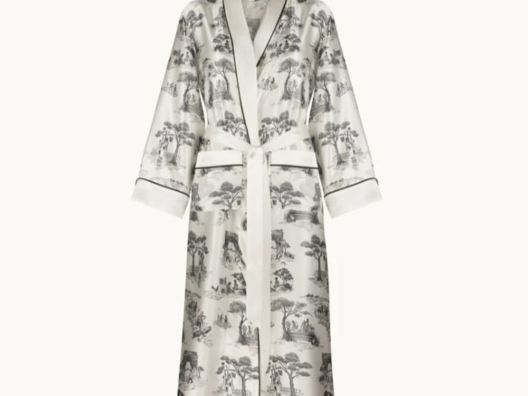 Gingerlily Harlem Toile Silk Robe image