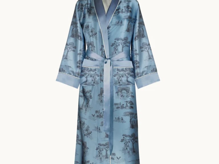 Gingerlily Harlem Toile Silk Robe image