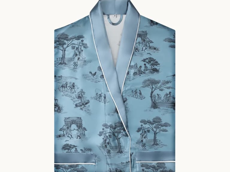 Gingerlily Harlem Toile Silk Robe image