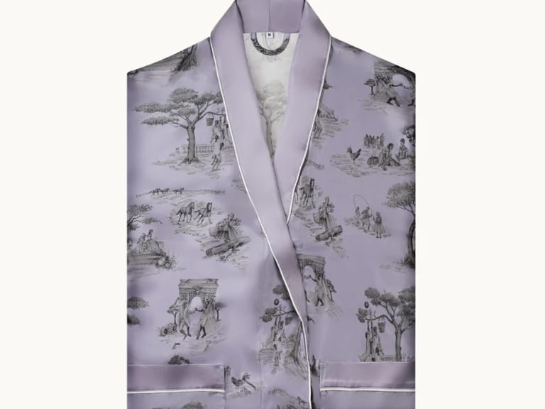 Gingerlily Harlem Toile Silk Robe image