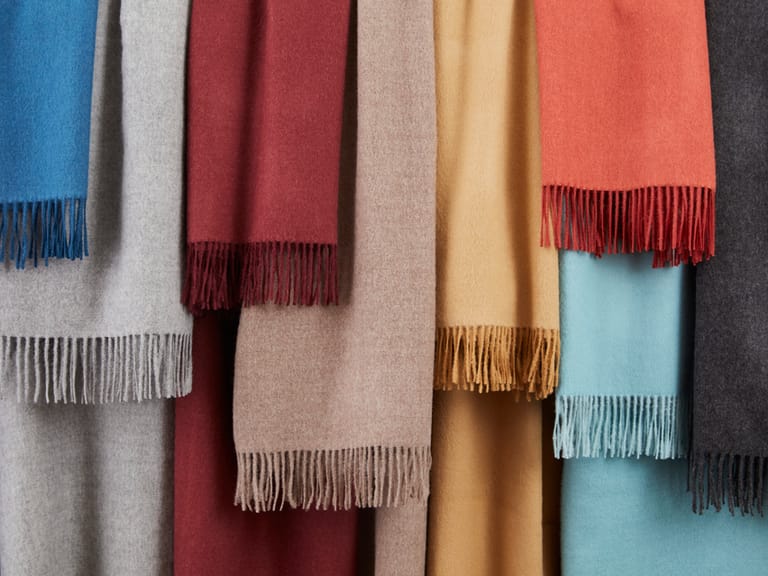Downtown Alpaca Throw Blankets