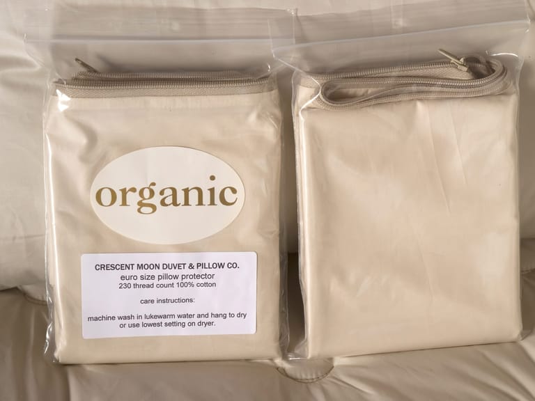 Crescent Moon Organic Dust Mite Pillow Cover and Encasement image