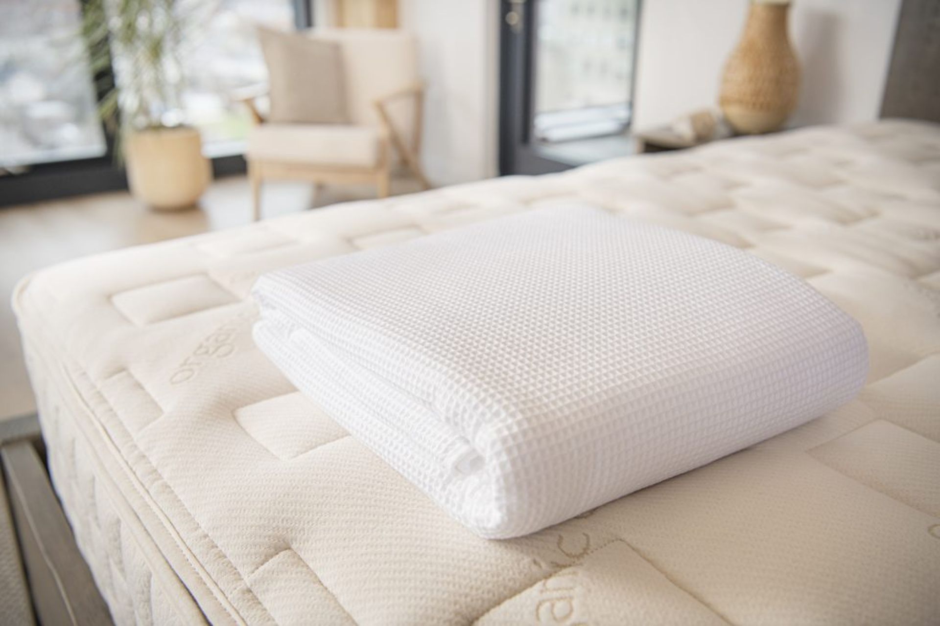 Naturepedic Certified Organic Cotton Waffle Blanket Blankets and Quilts