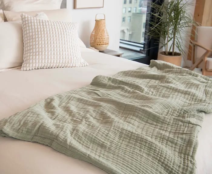 Naturepedic Certified Organic Cotton Breathable Muslin Blanket Blankets and Quilts