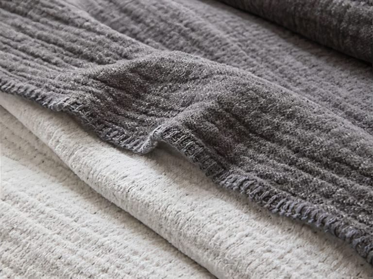 COYUCHI Cozy Organic Cotton Chenille Blanket Blankets and Quilts
