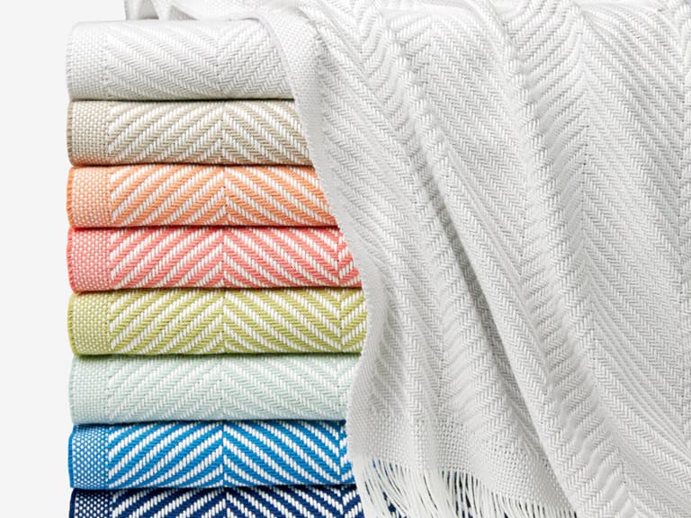 Sferra Costa Cotton Throw Blanket Blankets and Quilts
