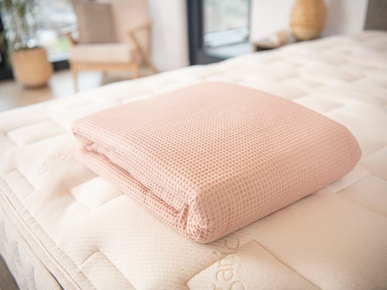 Organic waffle blanket clearance
