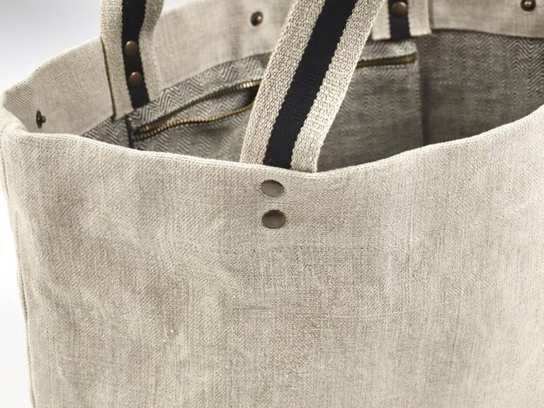 WOOL LINEN OXFORD BAGS ヘザー LIDNM】WOOL LINEN OXFORD BAGS LIDNM
