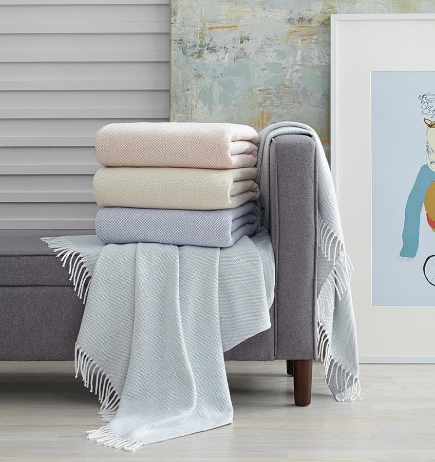Sferra Terzo Cotton Throw Blanket Blankets and Quilts