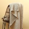 LinenCasa Stonewashed Linen Throw Charly - Textured - Frayed Edges image