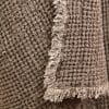 LinenCasa Linen Throw - Stonewashed - Waffle Textured - Frayed Edges image